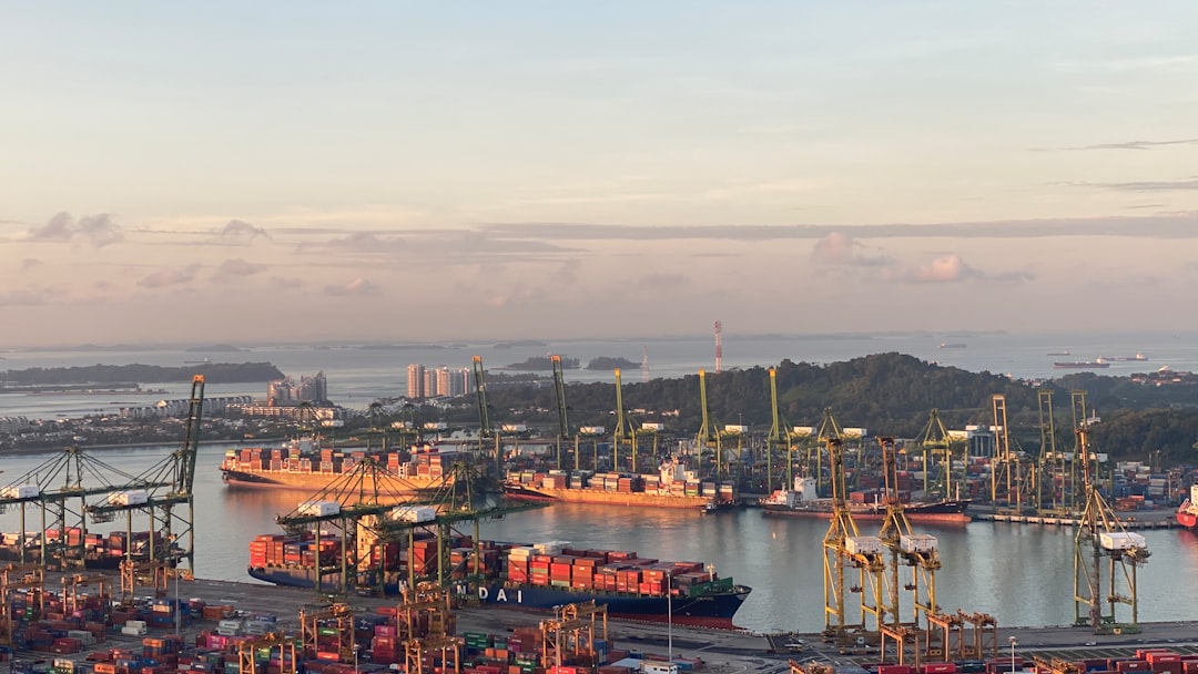 The Port of Singapore on the Strait of Malacca — long one of the world's busiest arteries of exchange.